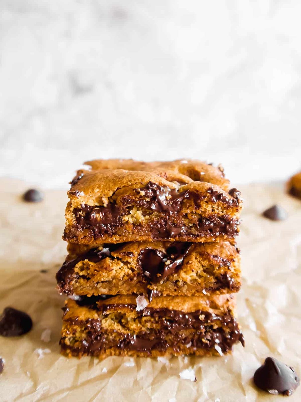 Almond Flour Egg Yolk Chocolate Chip Cookie Bars