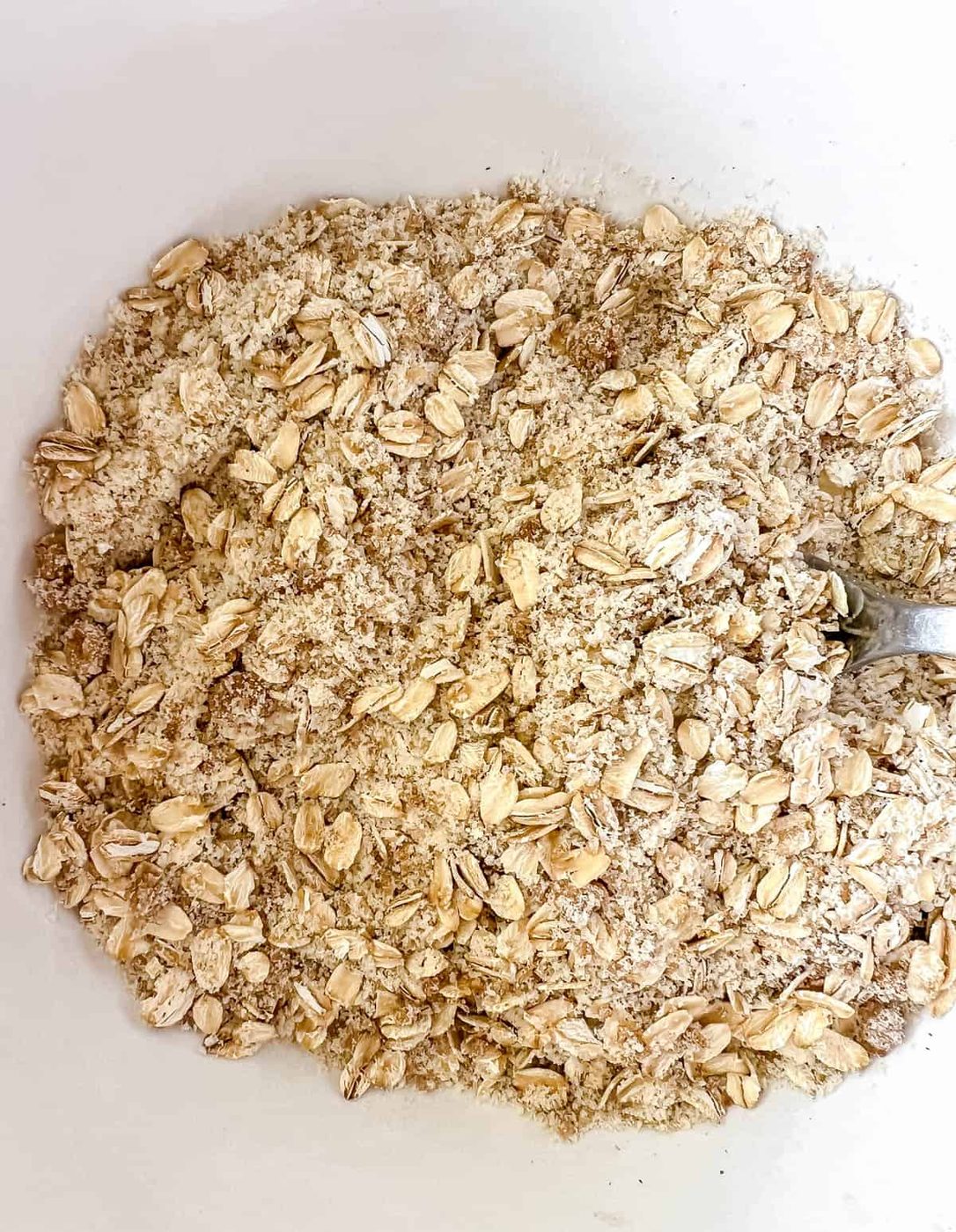 Dry ingredients mixed together in a bowl.