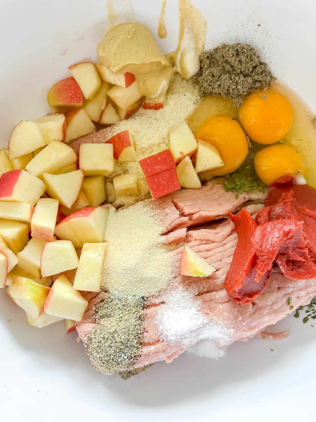 All ingredients in a bowl.