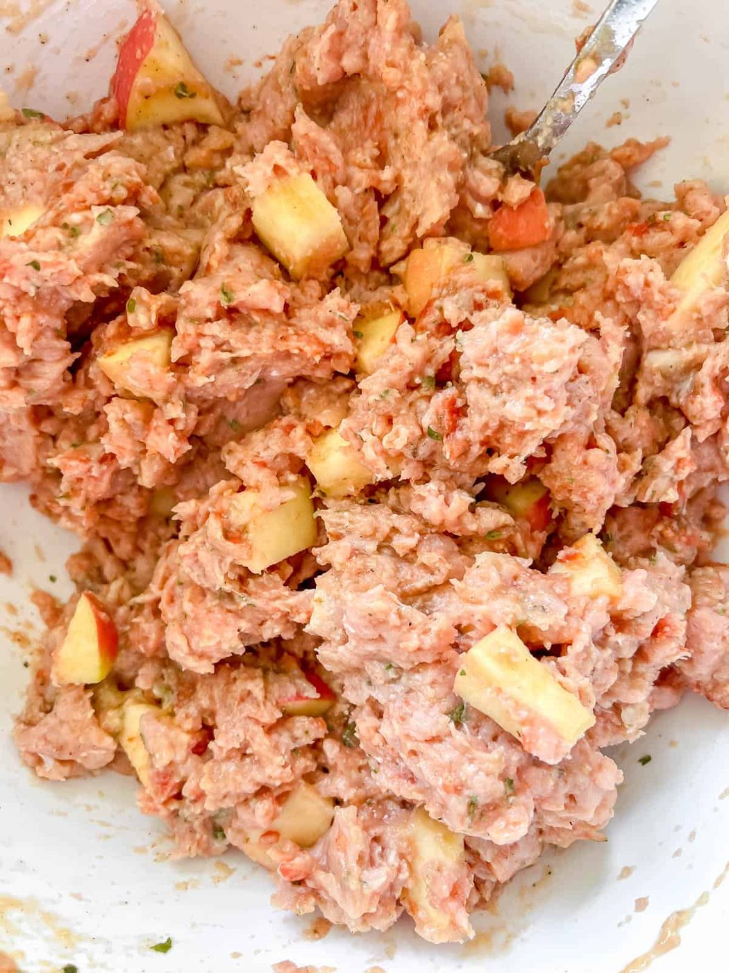 Meatloaf ingredients in a bowl.