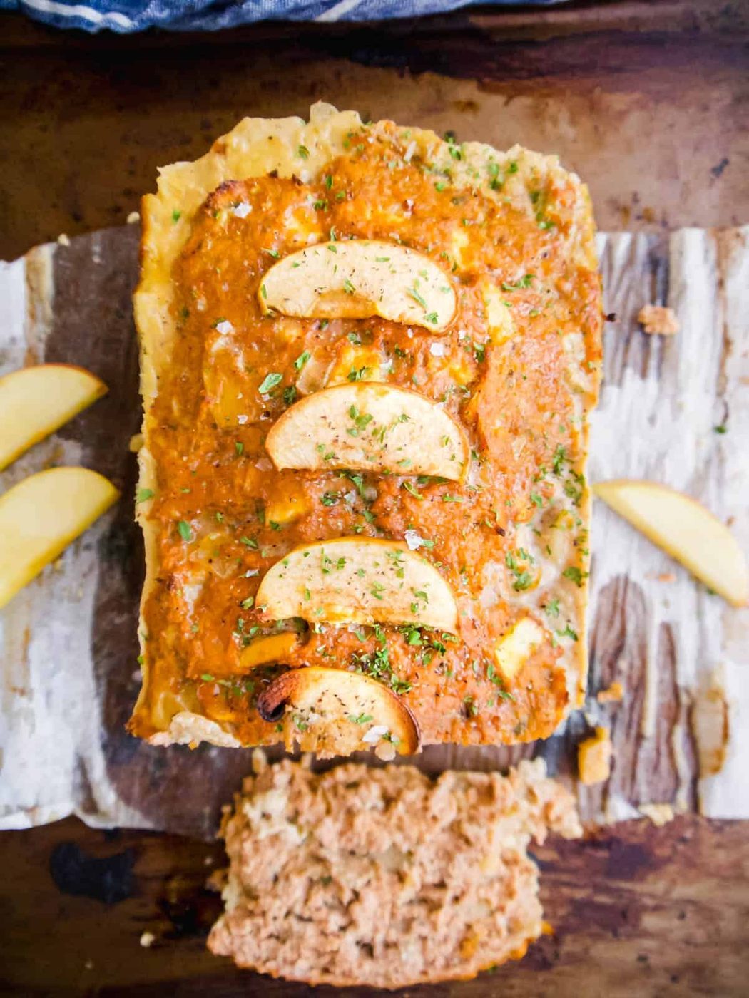 Lighter Turkey Apple Meatloaf with Sage