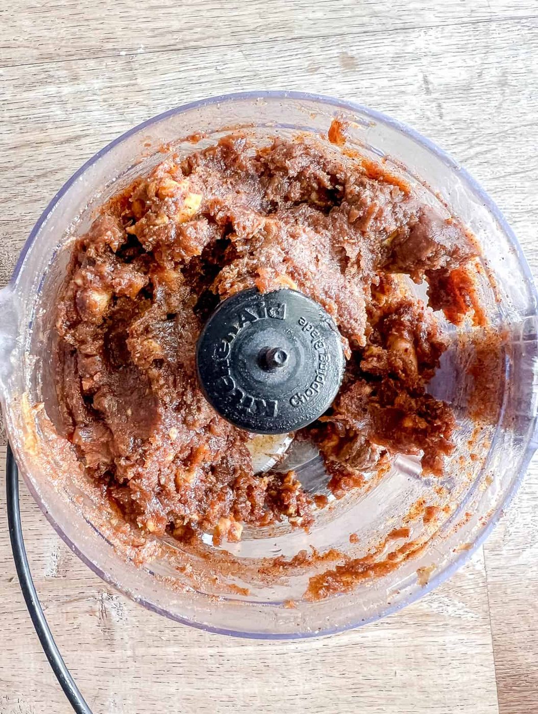 Date paste for the apple pie bite recipe.