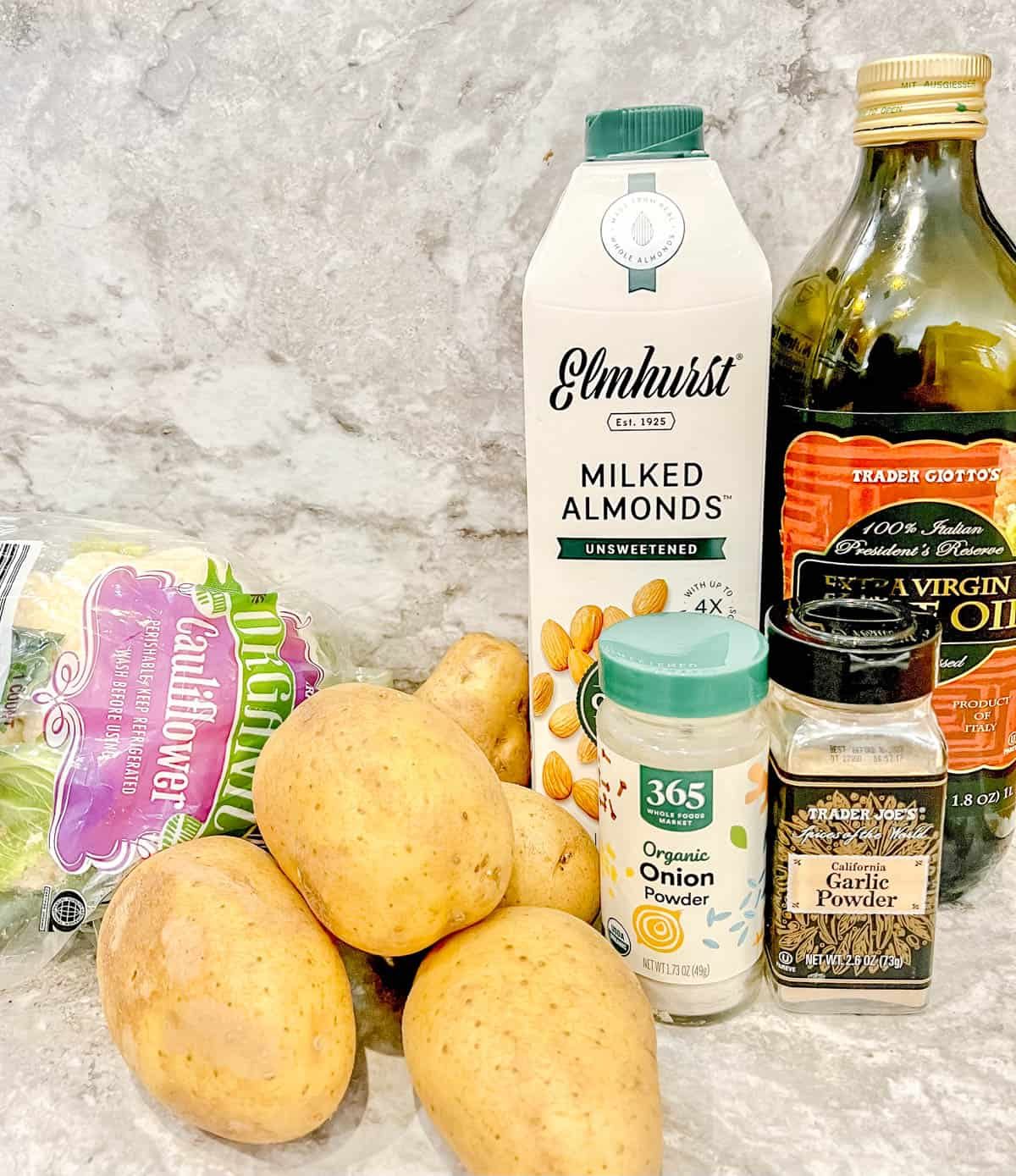 Ingredients needed to make ground turkey shepherd's pie lighter.