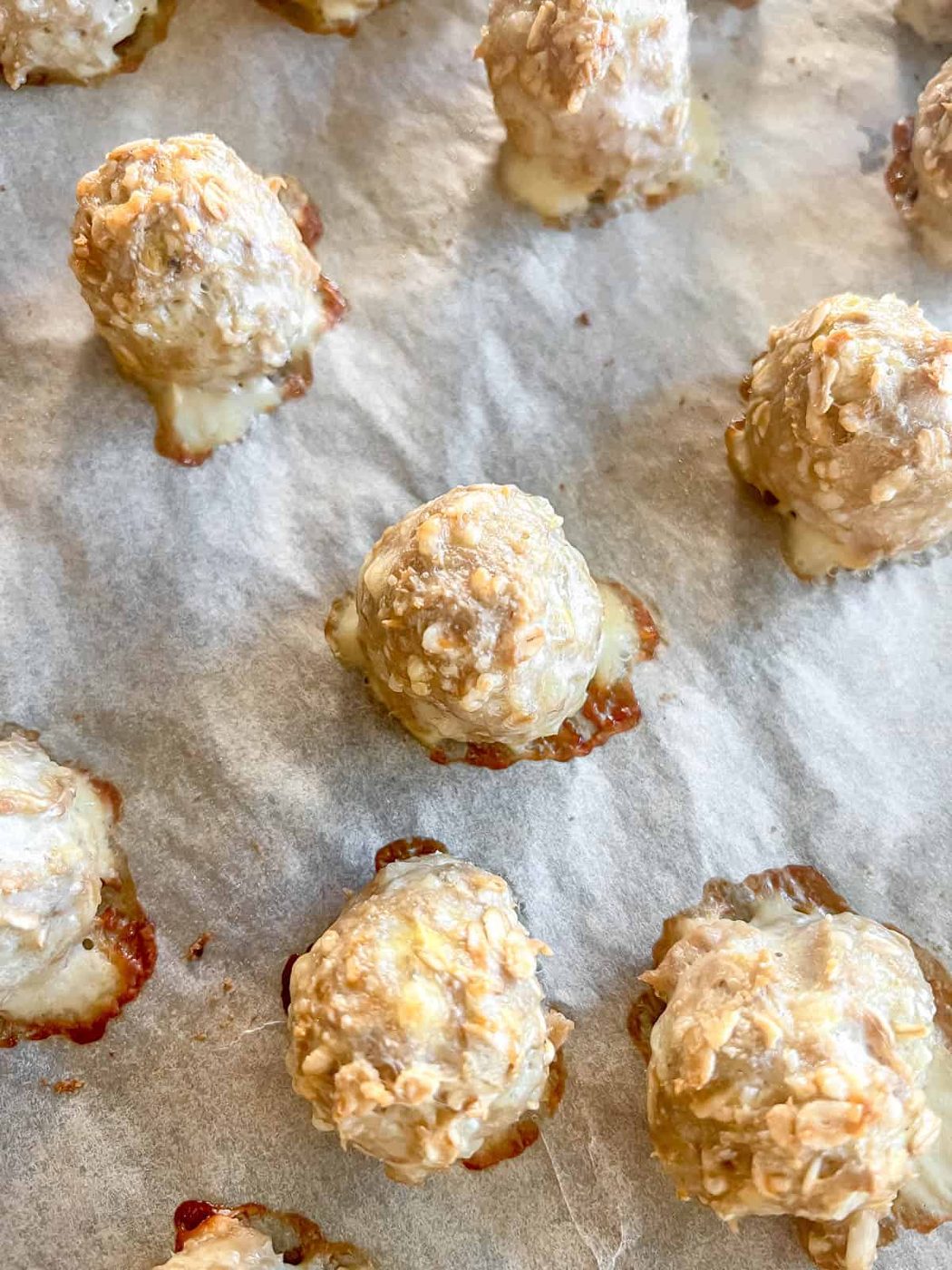 Turkey meatballs after baking.