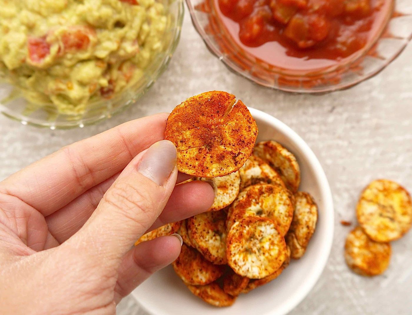 Baked Paprika Garlic Plantain Chips (Paleo, GF)