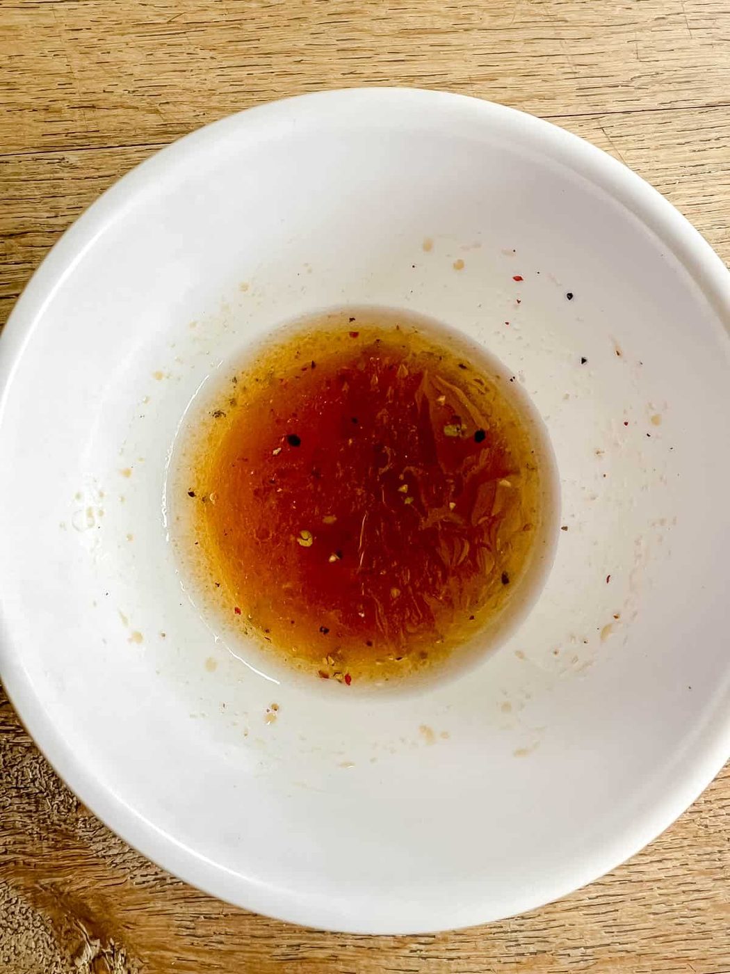 Vanilla vinaigrette in a bowl.