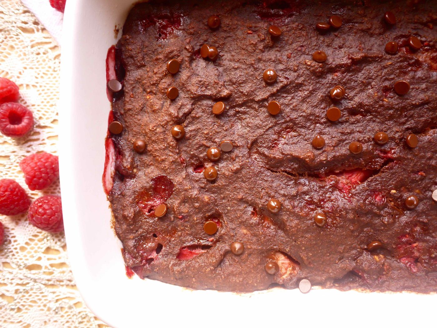 Berry Chocolate Mousse Brownies (paleo, GF)- low calorie, sweetener-free, Paleo brownies