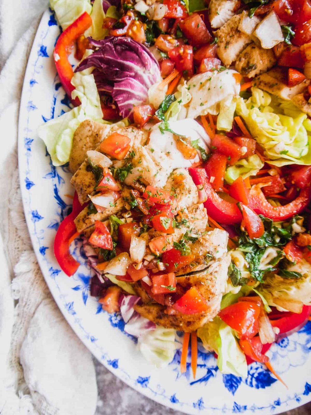 Chicken Bruschetta Salad, grilled