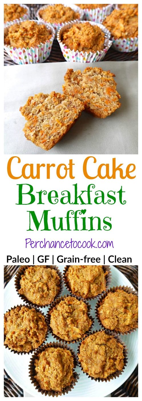 Carrot Cake Breakfast Muffins (paleo, gluten-free)