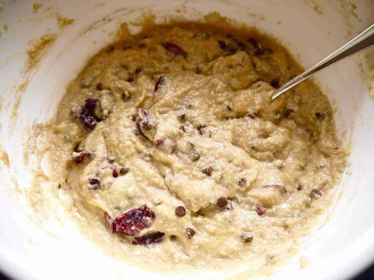 The cherry banana bread batter.