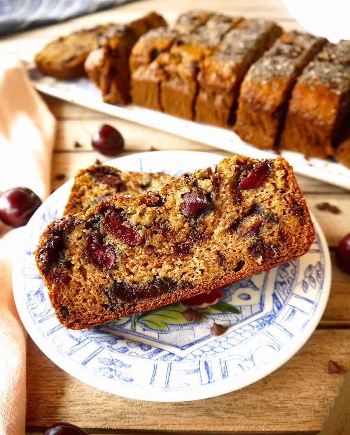 Gluten free Cherry Banana Bread, Paleo, Dairy-free
