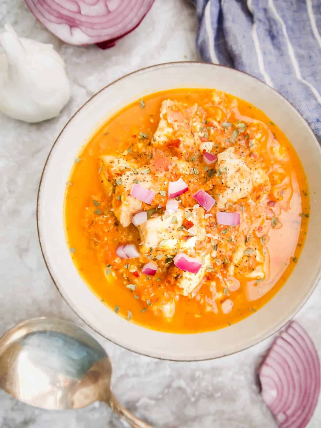 Cherry Tomato Sauce with Chicken in a bowl.