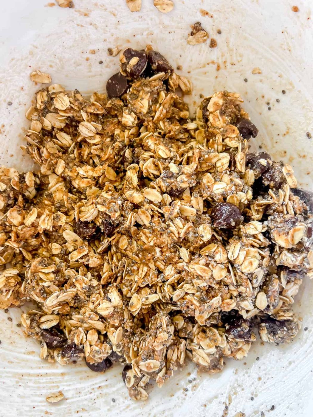 The energy ball dough mixed together.
