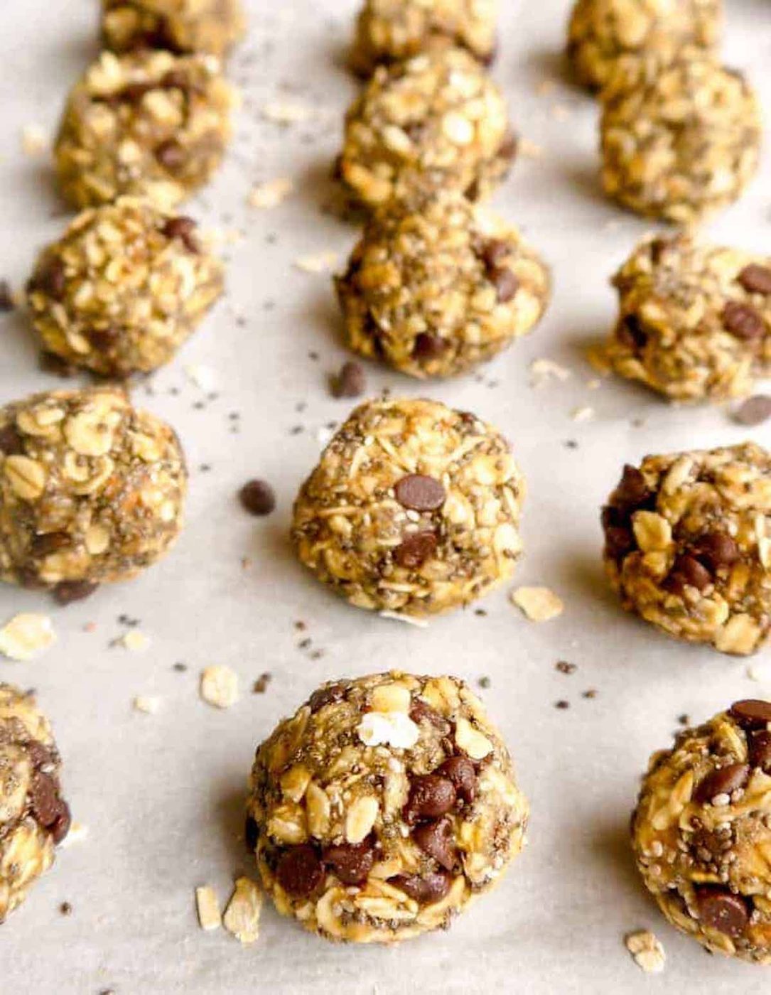 Chia Oatmeal Chocolate Chip Energy Balls