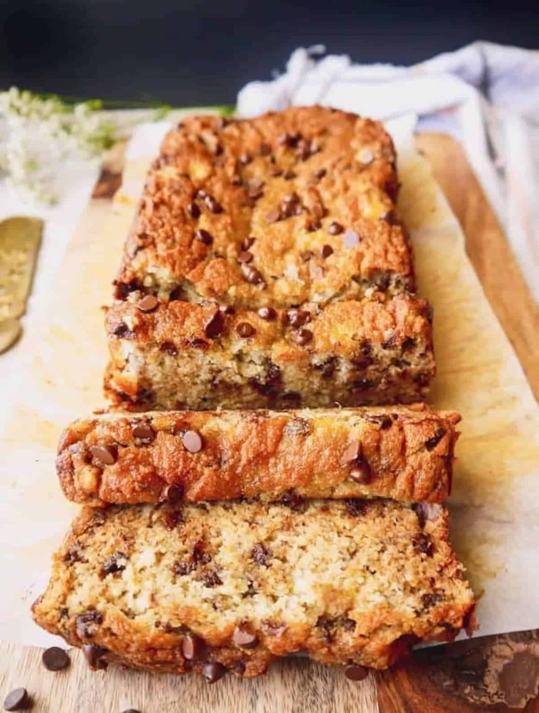 Paleo Chocolate Chip Banana Bread, Gluten free