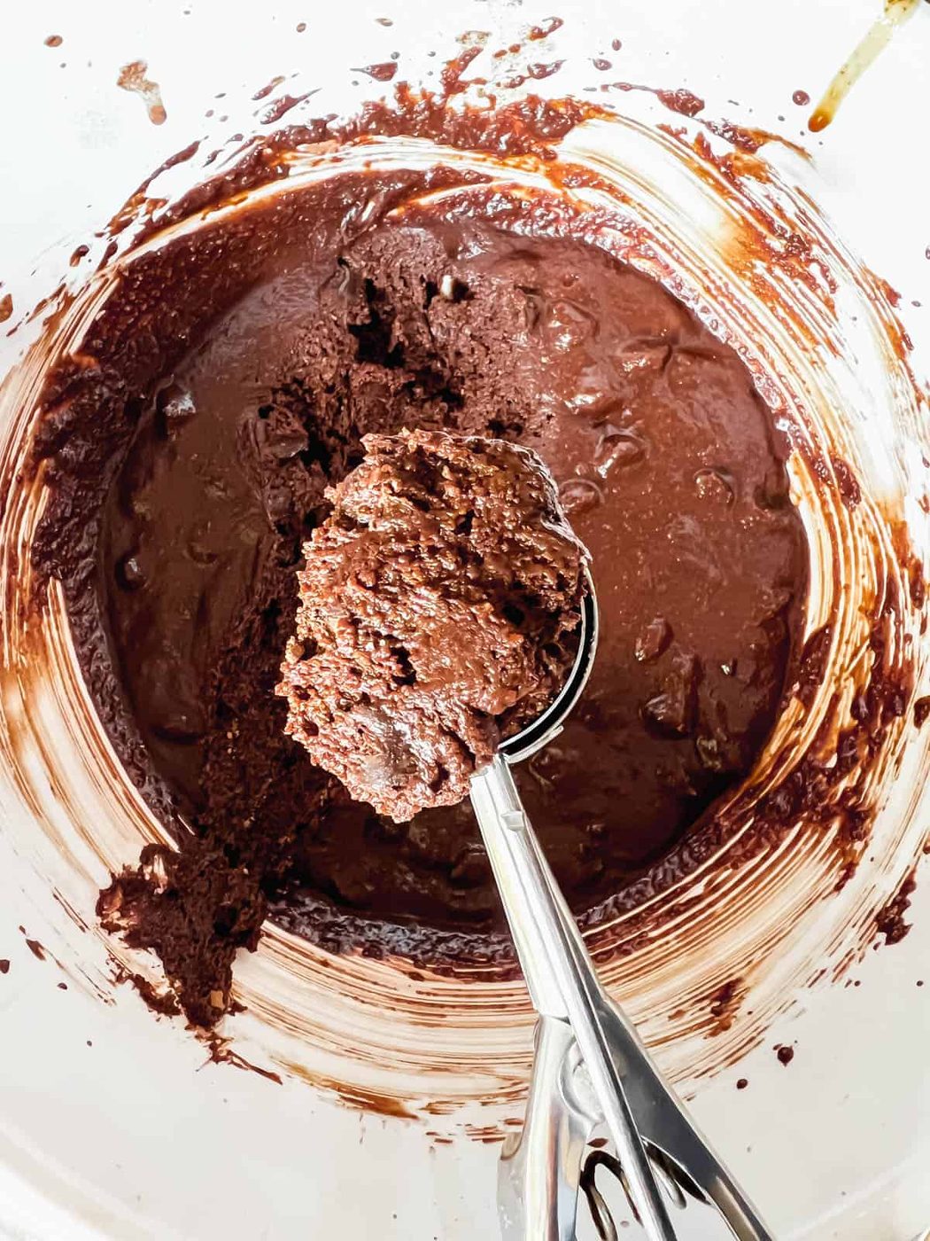 Chilled paleo double chocolate chip cookie dough.