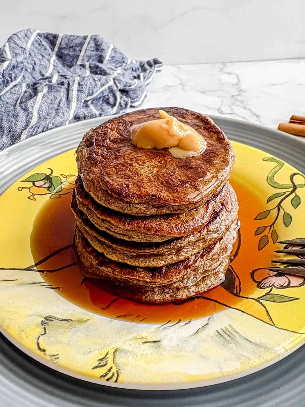Cinnamon Chia-Flax Protein Pancakes