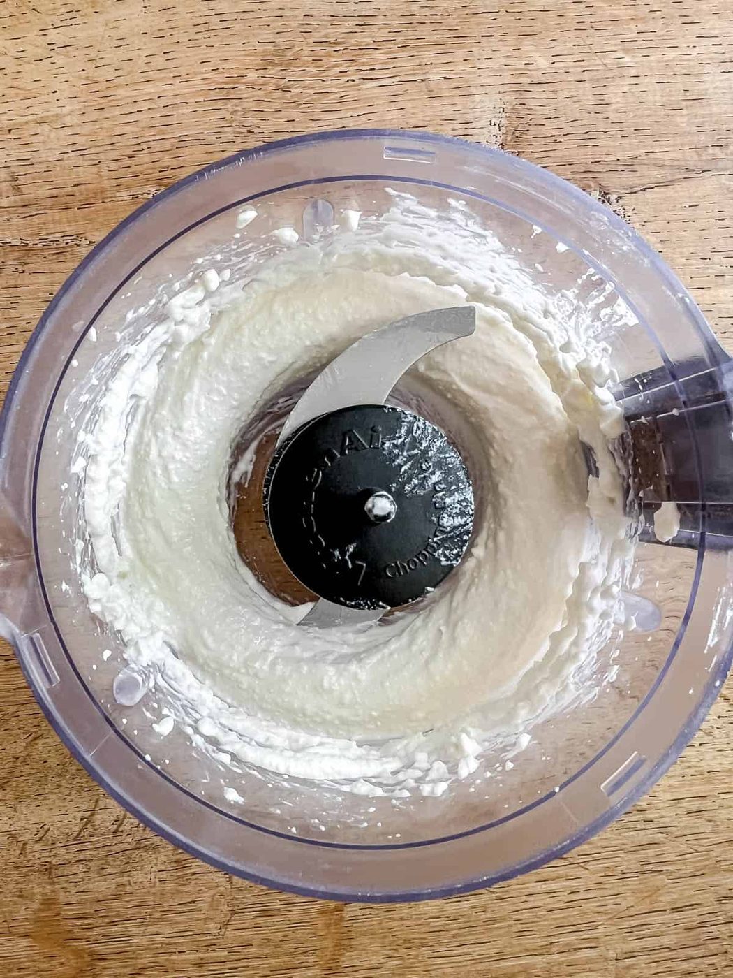 Whipped cottage cheese in a good processor.