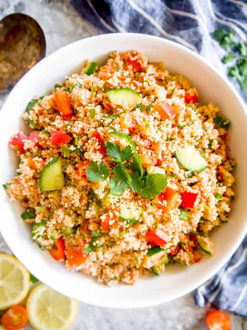 Couscous Tabbouleh Salad (French Tabloué)