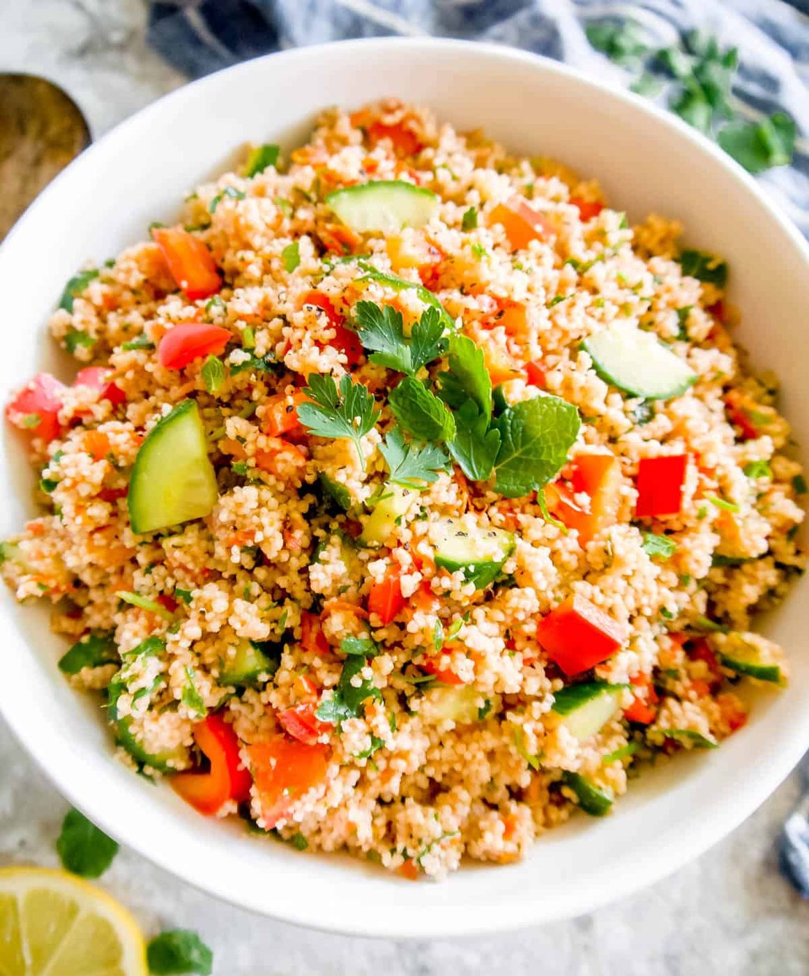 Couscous Tabbouleh Salad (French Tabloué)