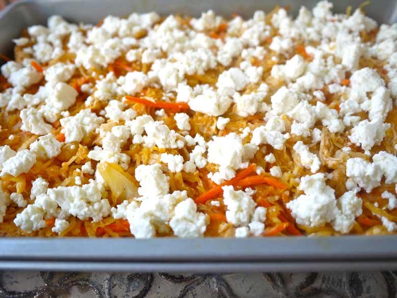 Creamy Buffalo Chicken Spaghetti Squash Casserole (paleo, GF)