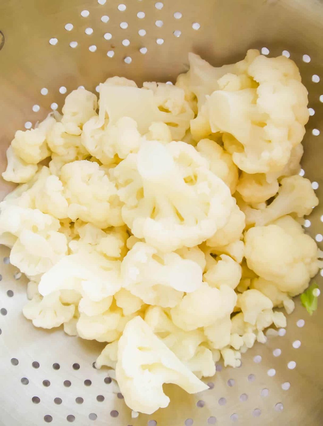 Steamed cauliflower.