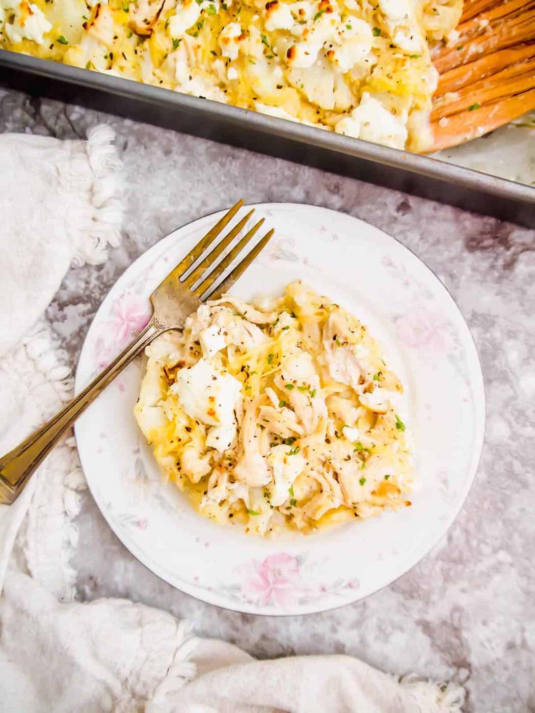 Paleo chicken casserole in a plate.