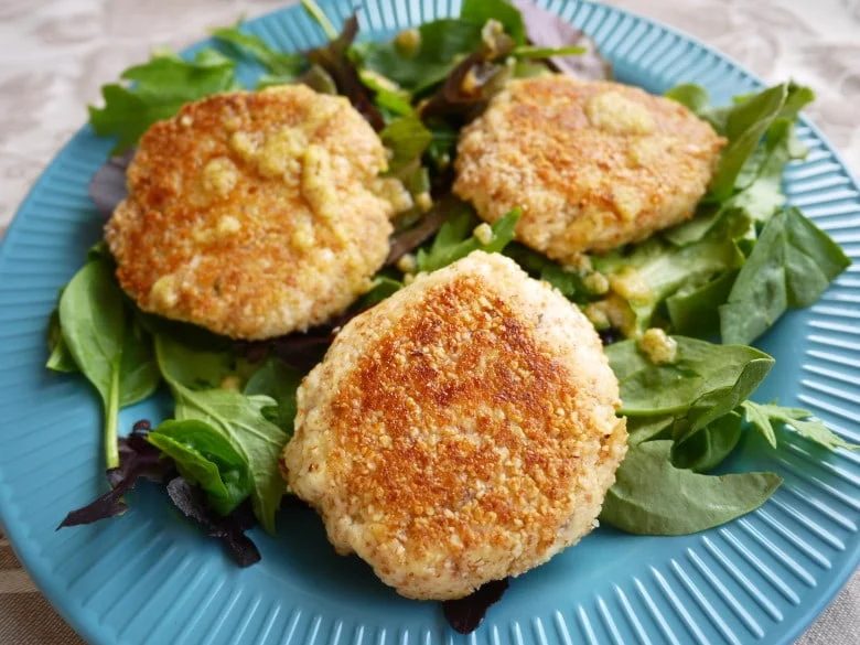 Crispy Lemon-Thyme Fish Cakes, paleo, GF