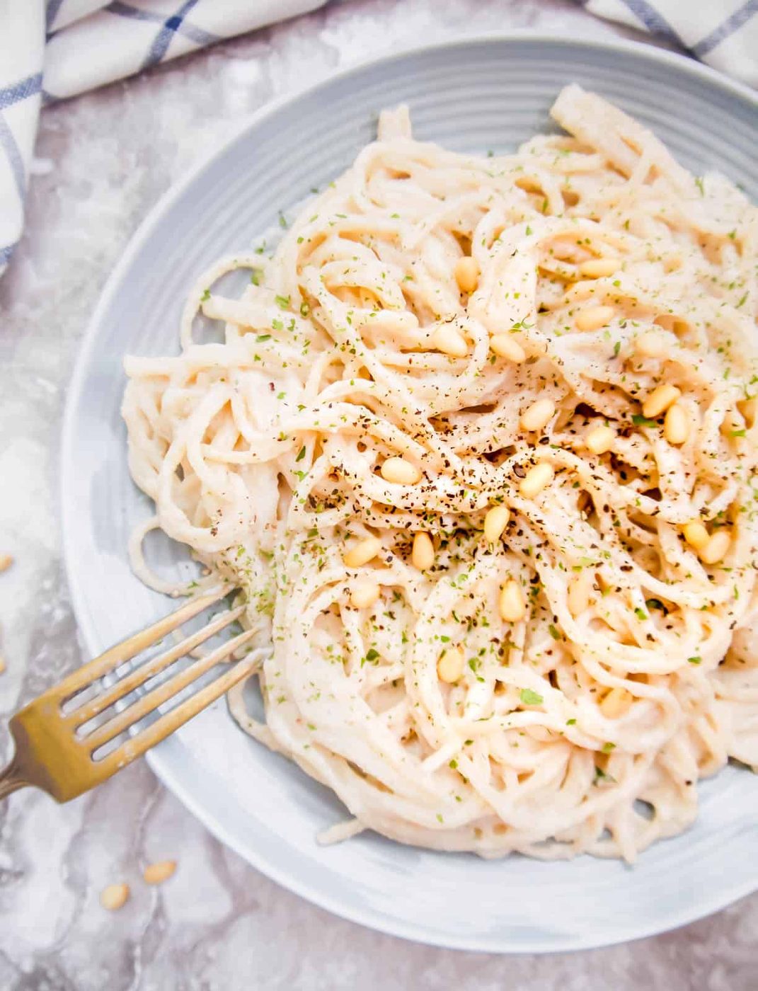 Dairy-free Cauliflower Pine Nut Sauce ( Paleo, Whole30)