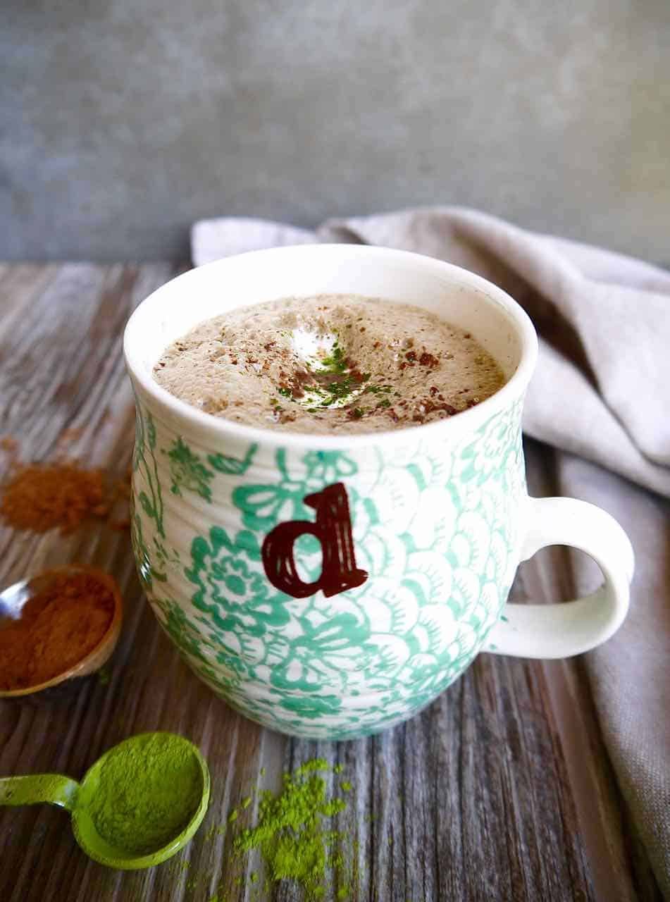 Dairy-free Matcha Hot Chocolate (Paleo)