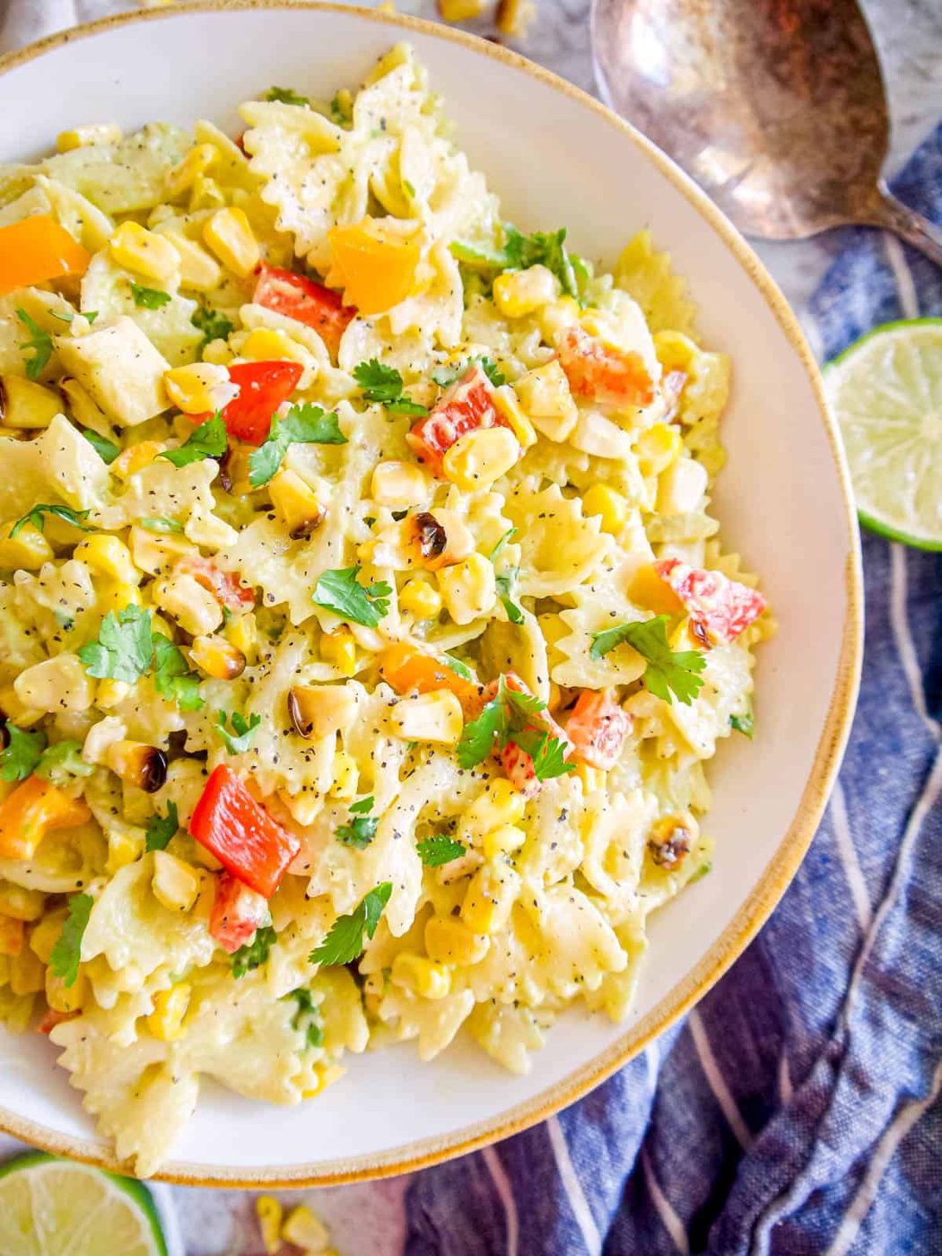 Dairy-free Mexican Street Corn Pasta Salad