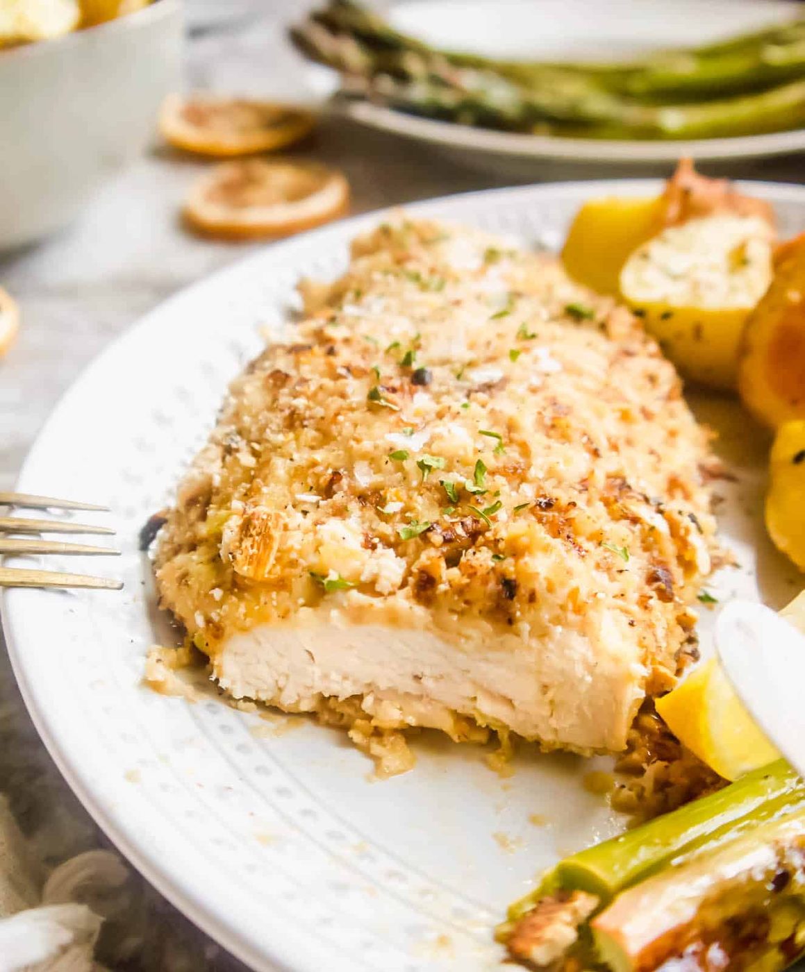 Dried Lemon Crusted Baked Chicken, Paleo, Whole30