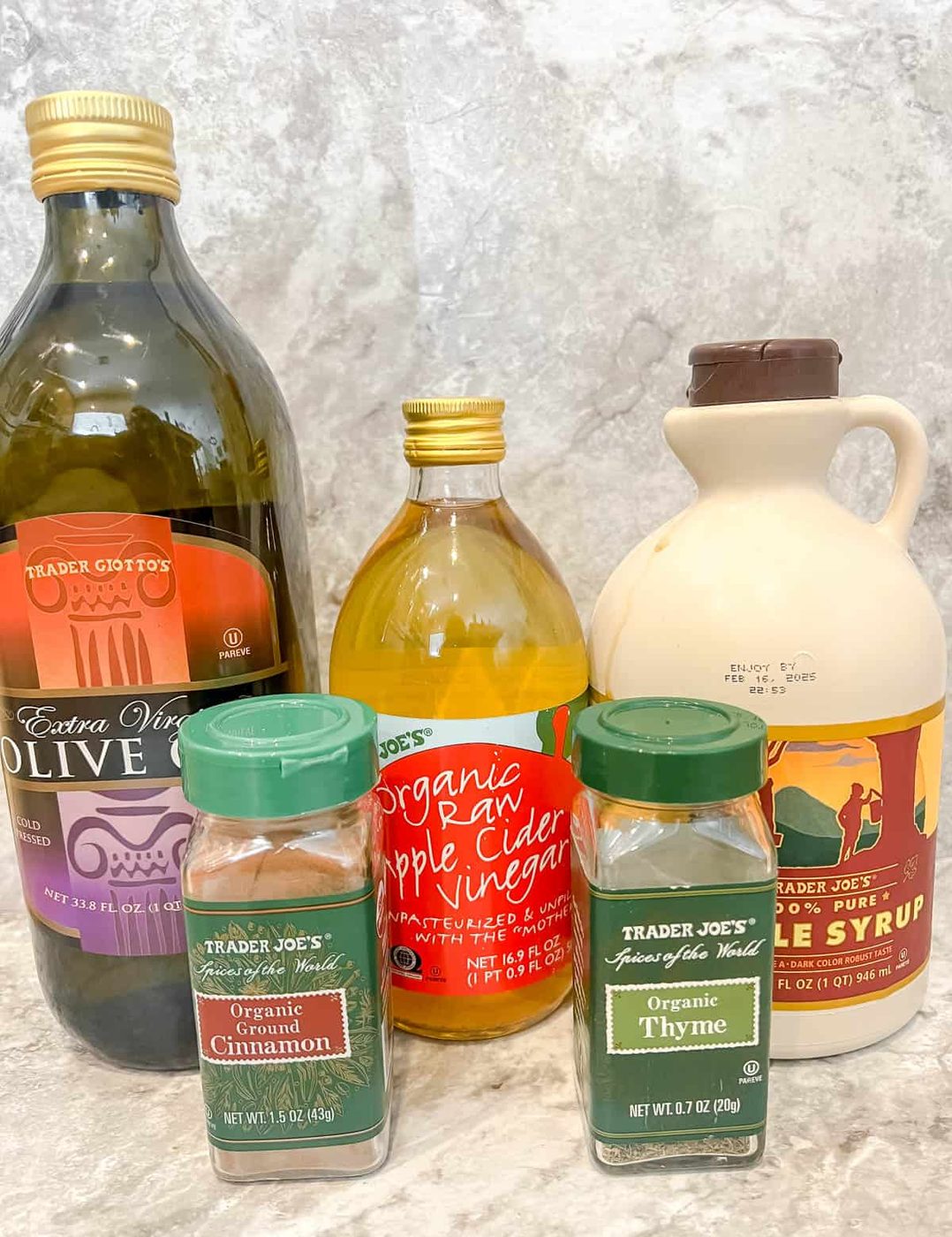 Maple vinaigrette ingredients.