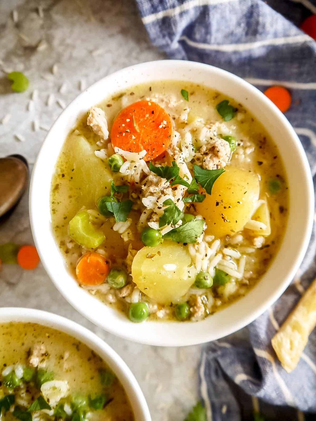 Simple Ground Turkey Soup with Rice