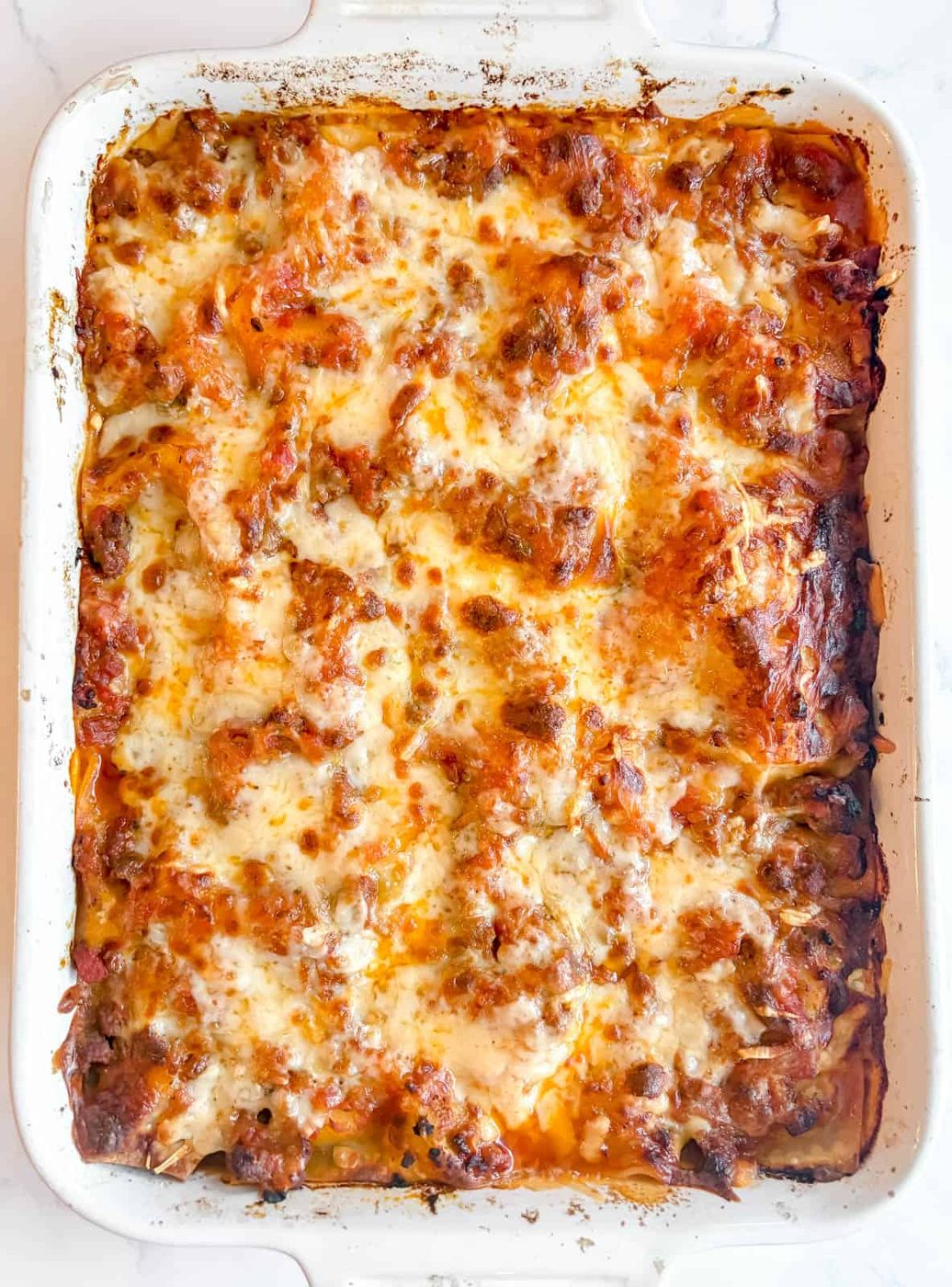 No boil lighter lasagna after baking.