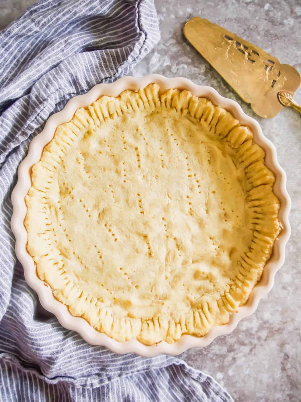 Paleo pie crust fresh out of the oven.