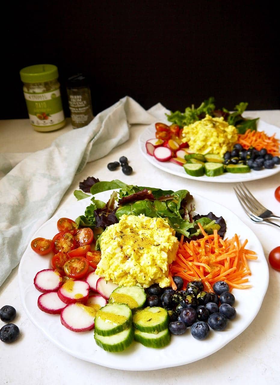 Fresh Garden Egg Salad with Turmeric Dijon Dressing {Paleo, Whole30}