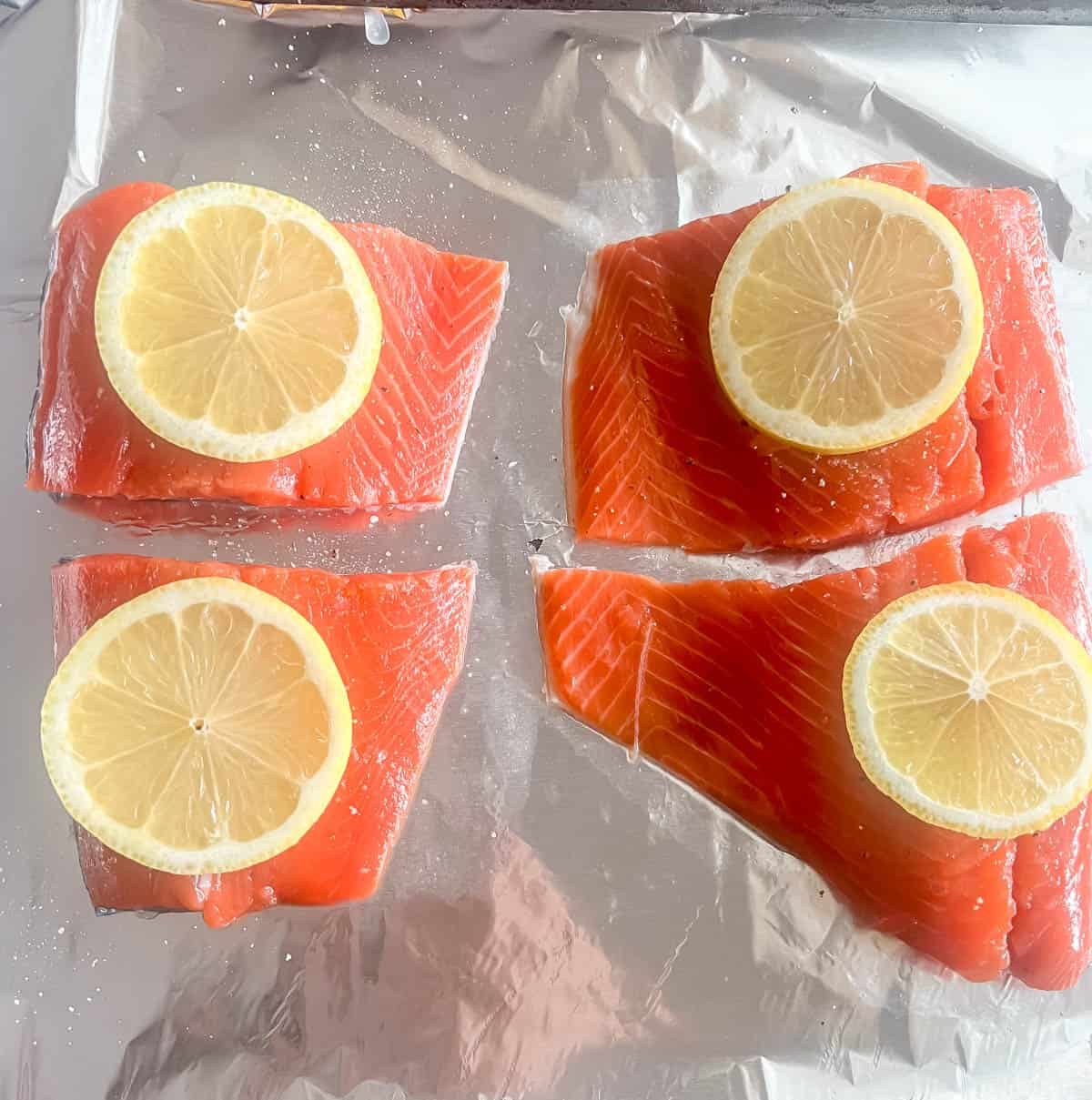 Salmon before cooking.