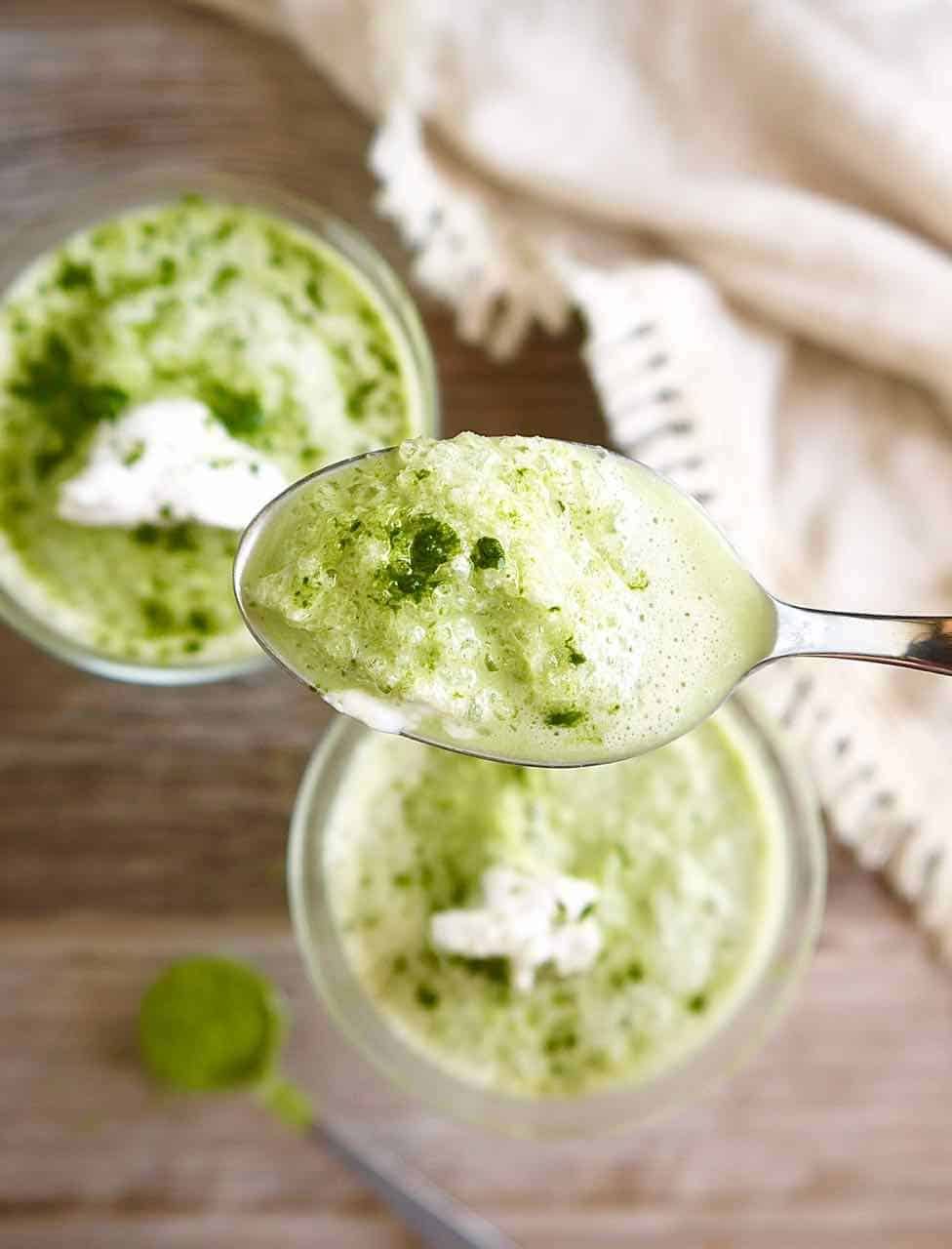 Frozen Dairy-free Matcha Latte (Paleo)