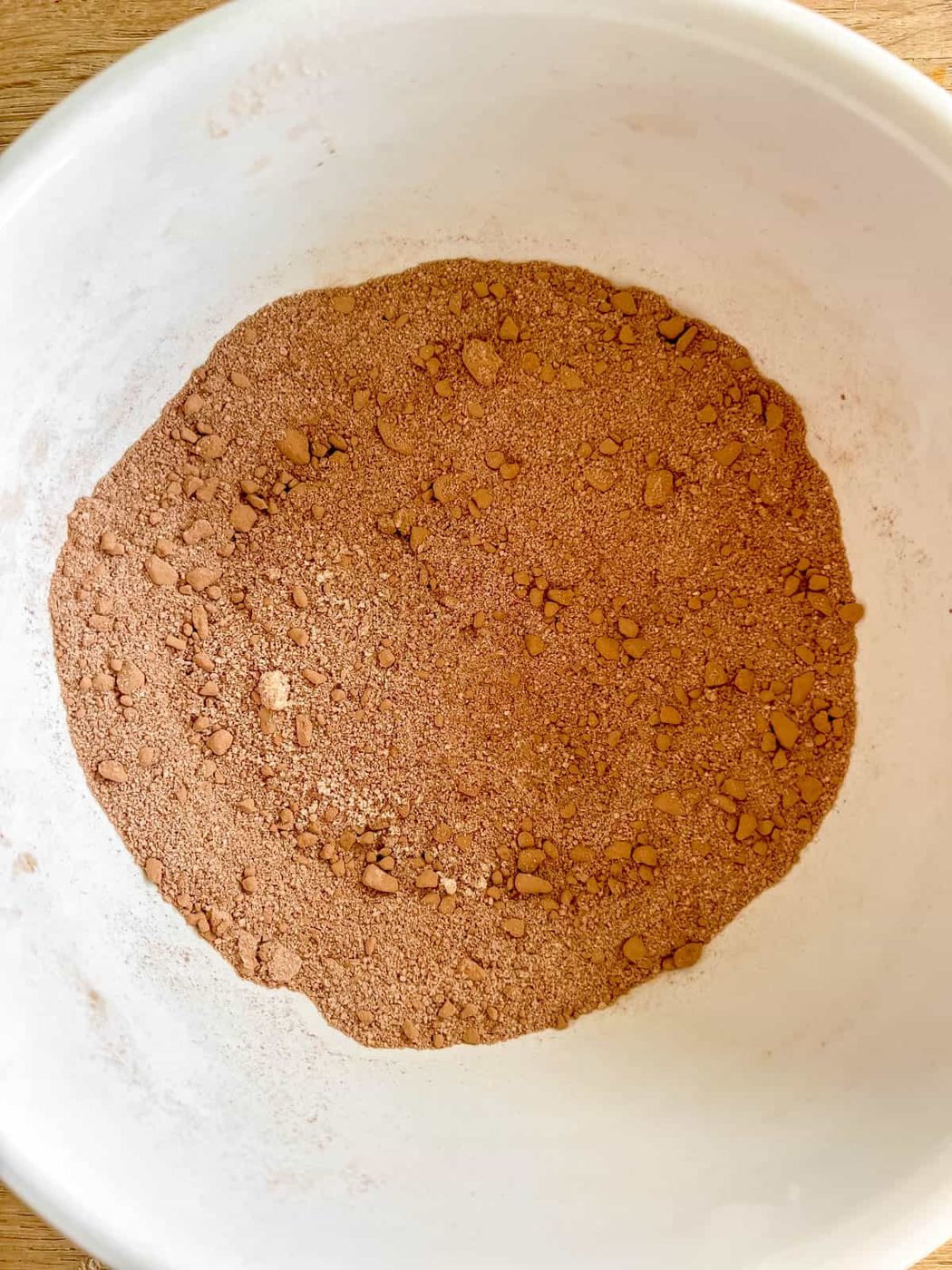 Dry ingredients mixed together.