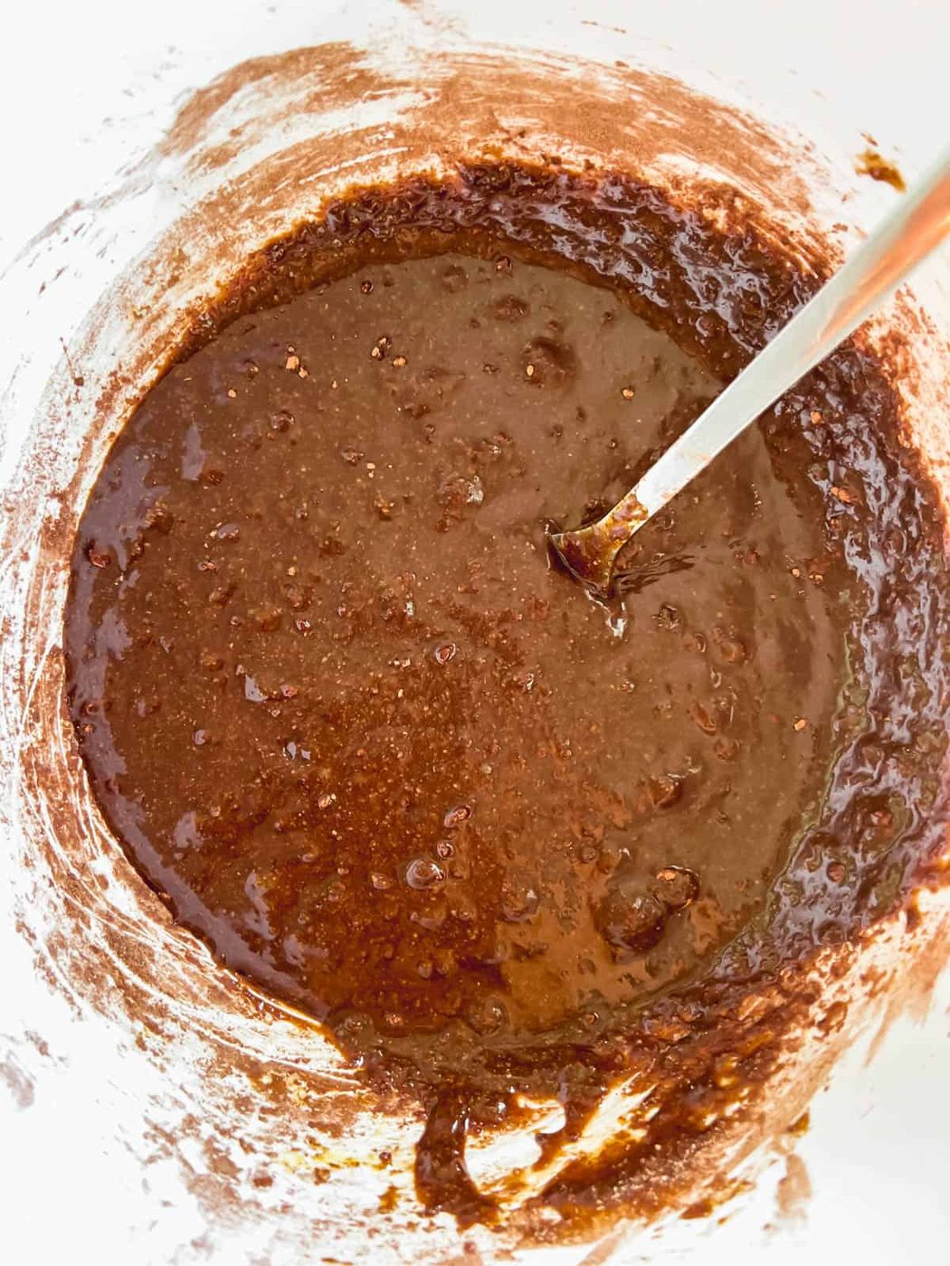 Brownie batter in a bowl