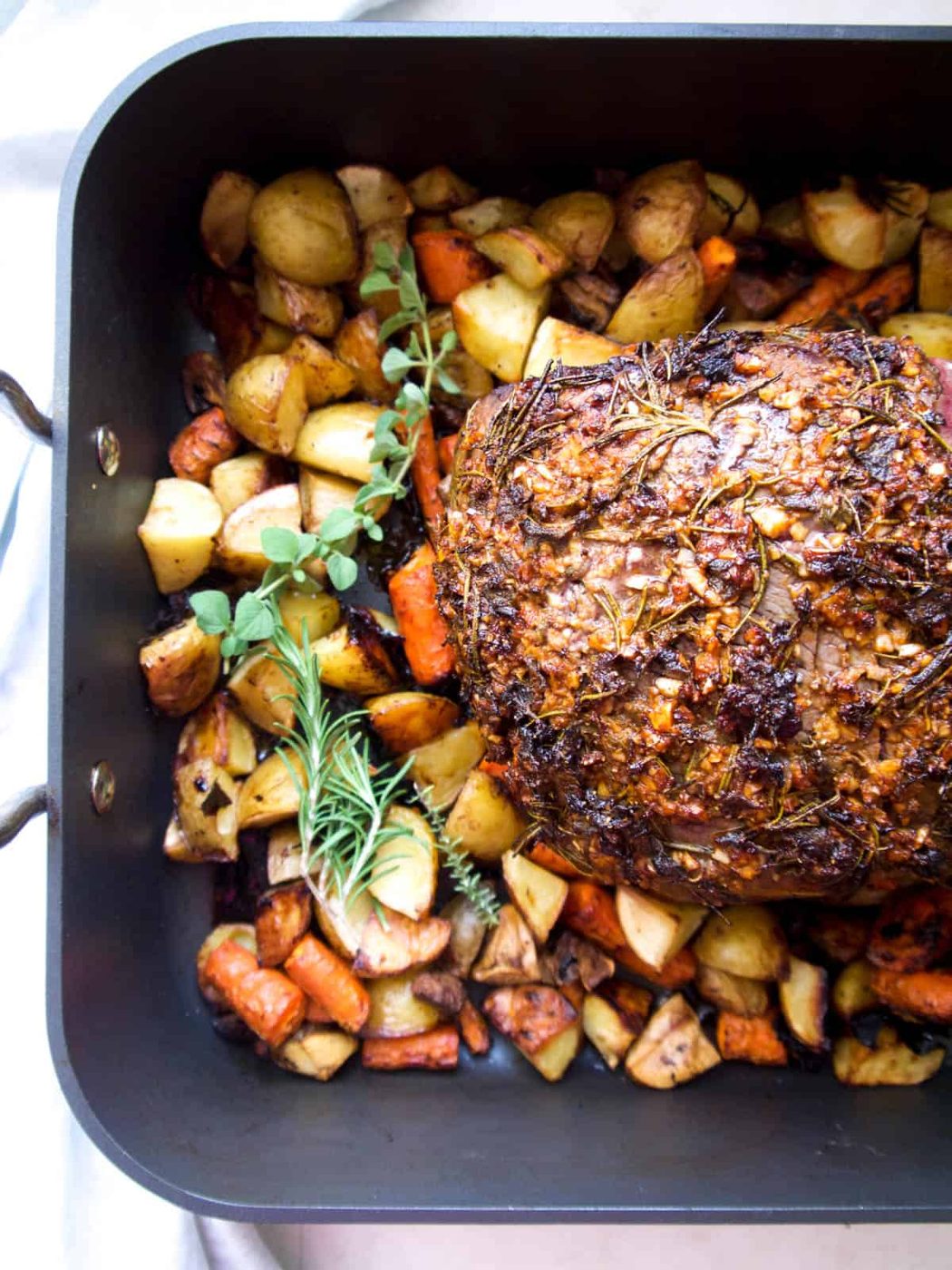 Heart of shoulder clod roast fresh out of the oven.