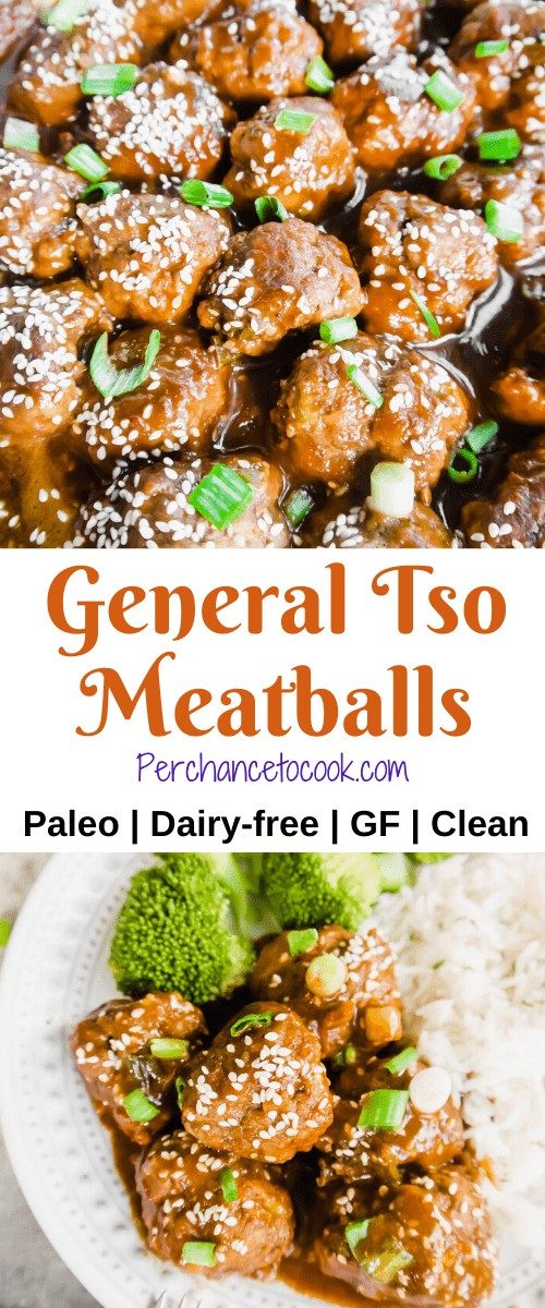 General Tso Meatballs (Paleo, GF)