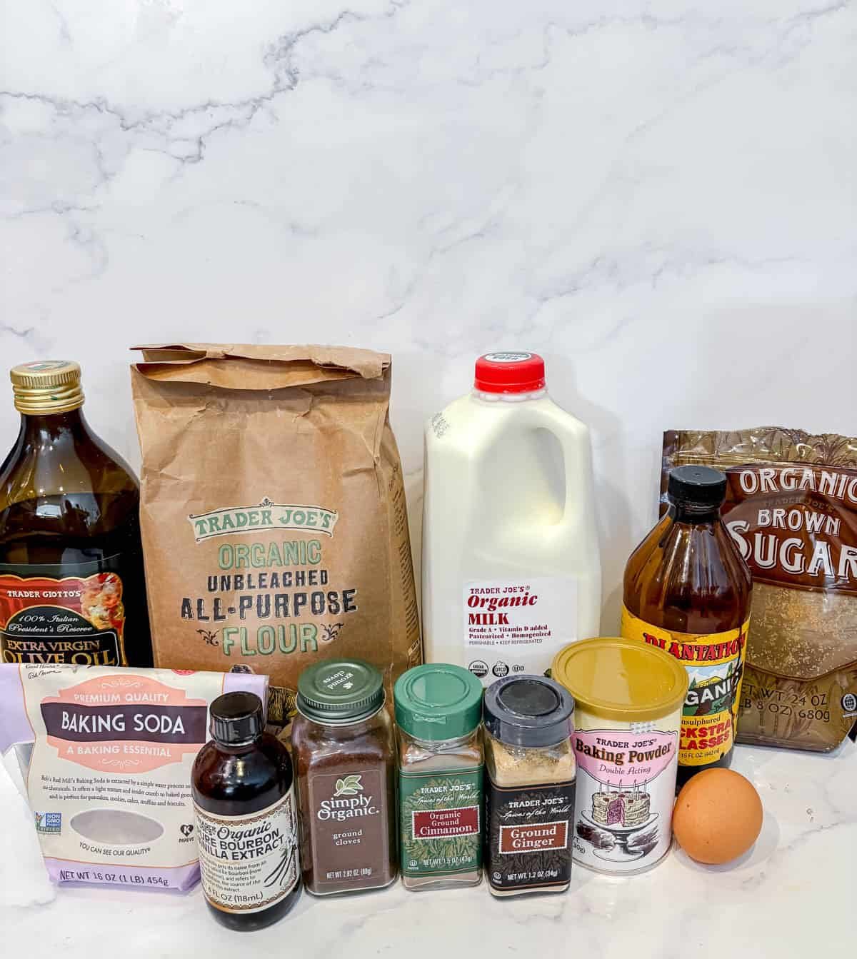Ingredients needed to make Gingerbread Cake.