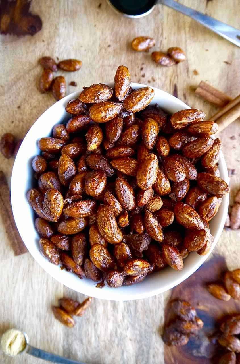Gingerbread Roasted Almonds (Paleo, GF)