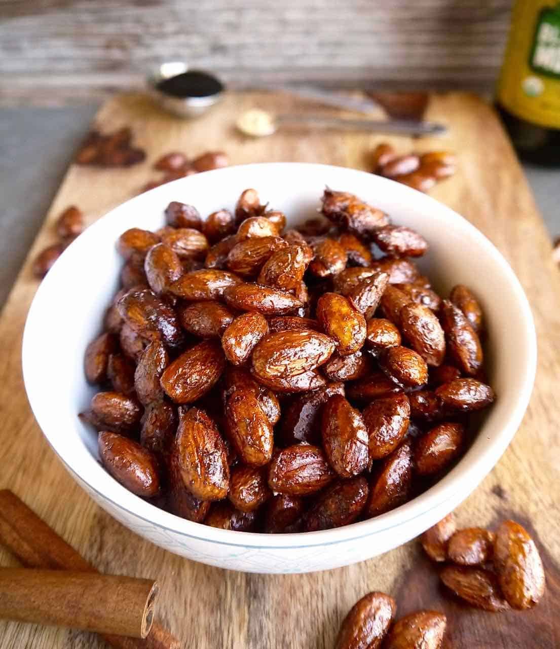 Gingerbread Roasted Almonds (Paleo, GF)