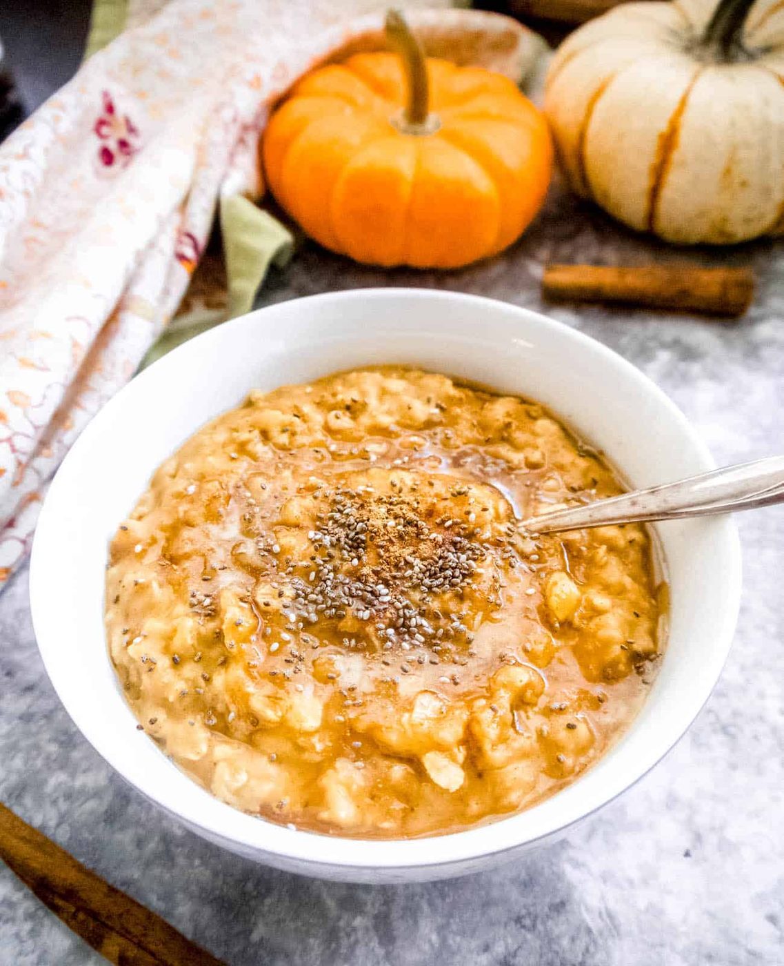 Gluten-Free Pumpkin Oatmeal with Collagen