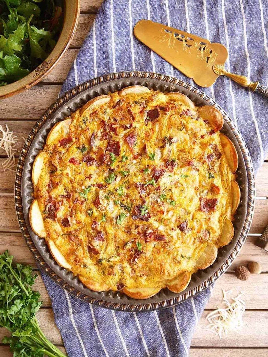 Potato Crust Quiche Lorraine, Gluten-Free