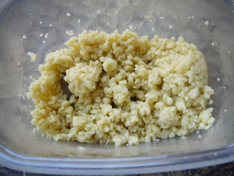 Dough after it has been heated.