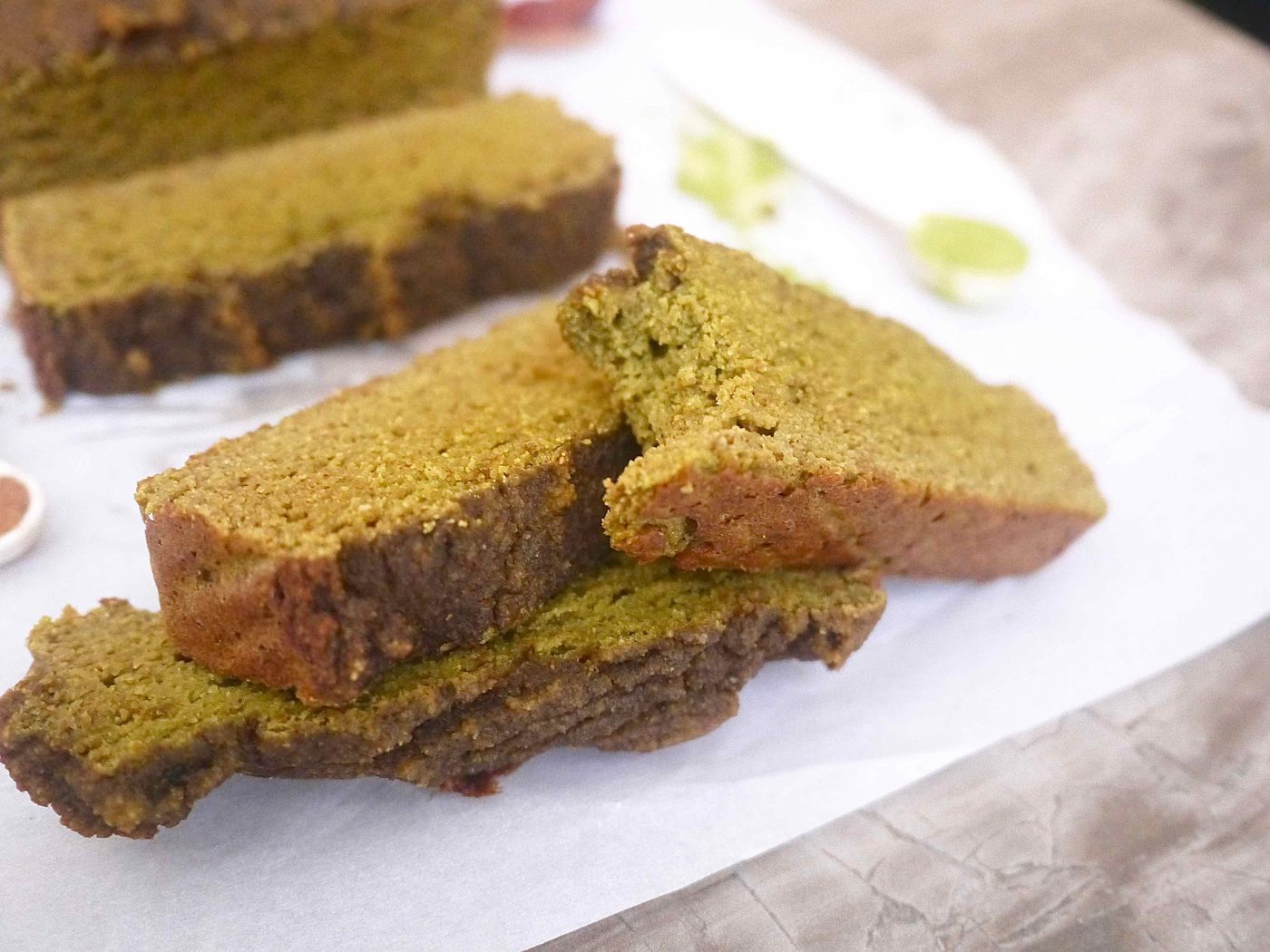 Grain-Free Morning Matcha Loaf (Paleo, GF)